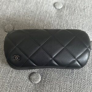CHANEL Black Quilted Sunglasses Case